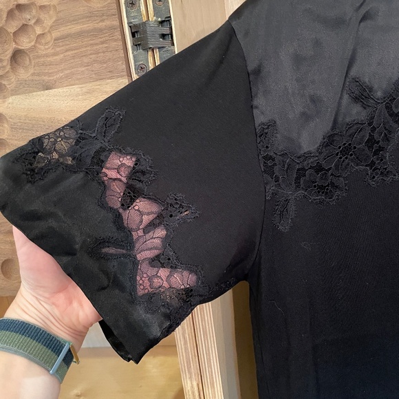 3.1 Phillip Lim Black Lace Insert T-Shirt Dress - Size M - NWOT - Picture 9 of 10